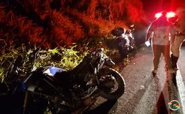 Homem fica ferido em colisão traseira entre motocicletas na SC 163