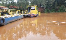 Cheia do Rio Uruguai suspende travessia da balsa em Mondaí