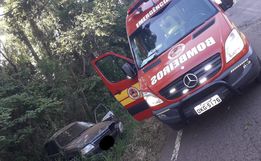Saída de pista deixa motorista ferido em Princesa