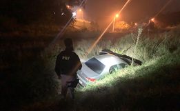 Falta de visibilidade causa saída de pista na BR-163 em SMOeste; Veja
