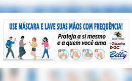 CAMPANHA: Use máscara e lave suas mãos com frequência
