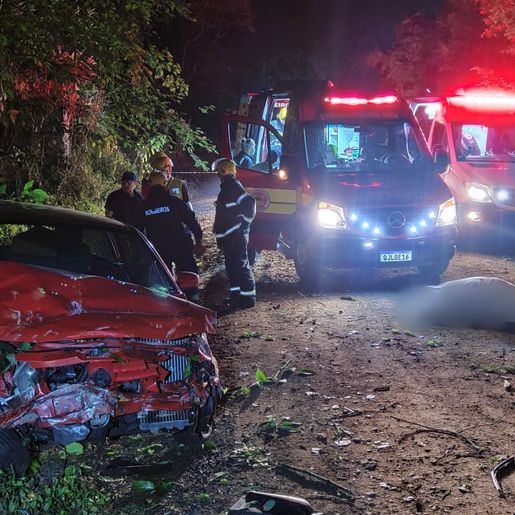 PRF atende acidente com morte na BR-282 entre SMO e Maravilha 