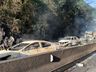 BR-101, no Morro dos Cavalos, é liberada após tombamento e explosão de carreta