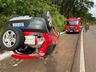 Saída de pista seguida de capotamento deixa uma pessoa ferida na BR 282