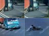 VÍDEO: Ciclista sobrevive após ser atropelado por um caminhão