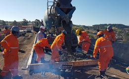 VÍDEO: inicia a concretagem da BR 163 em São José do Cedro
