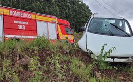 Motorista embriagado perde controle da direção e sai da pista na BR-163