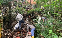 Prefeitura faz mutirão de limpeza em área de preservação no Bairro Sagrado Coração