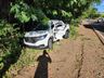 Idoso fica gravemente ferido em colisão entre carro e caminhão na SC-163