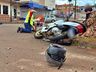 Acidente entre motos deixa três pessoas feridas no centro de SMO