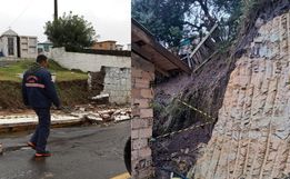  Forte chuva causa deslizamentos e estragos em cidades de SC