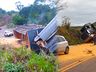 Caminhoneiro fica ferido em acidente na SC-161 em Romelândia