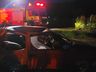 Homem é ejetado de veículo em capotamento no interior de Guaraciaba