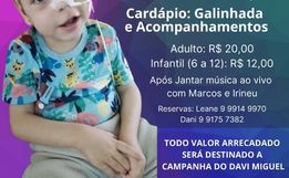 Ação beneficente é realizada em prol de menino com problemas de saúde