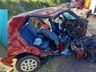 Identificadas vítimas de grave acidente na BR-280 com carro de Palma Sola