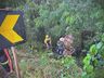 Reboque com cavalos se desprende de caminhonete e capota às margens da BR-282