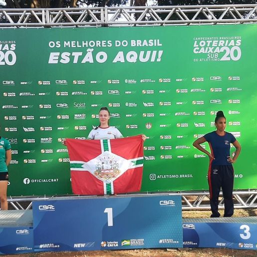Atleta de Itapiranga conquista ouro no Campeonato Brasileiro de Atletismo 