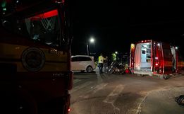 Motociclista fica ferido em acidente no Bairro São Jorge, em SMOeste 