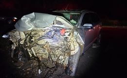Acidente envolve viatura policial de SMO na BR 282