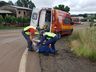 Homem fica ferido em queda de motocicleta após sofrer mal súbito