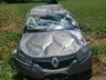 Carro emplacado em Minas Gerais sai da pista e capota na SC 283