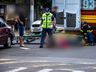 Acidente deixa dois feridos no centro de São Miguel do Oeste; vídeo