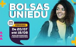 Inscrições para concorrer a bolsas do Uniedu podem ser realizadas até 18 de agosto