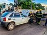 Carro vai parar embaixo de caminhão em acidente na Willy Barth; Assista o resgate 