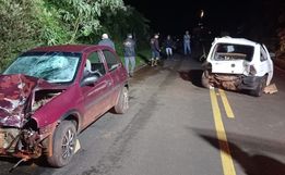 Carro emplacado em Campo Erê se envolve em acidente na PR-180
