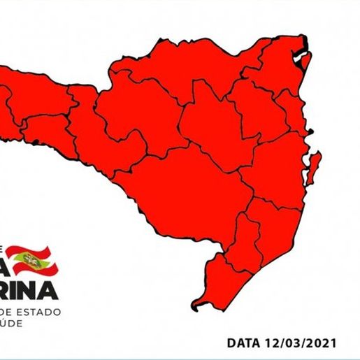 Santa Catarina tem todas as regiões classificadas com risco gravíssimo