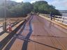 Proteção lateral de ponte na ITG 070 é danificada por enchente