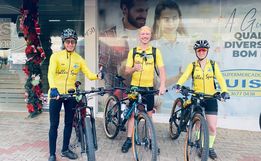 Ciclistas de Itapiranga e Tunápolis iniciam roteiro de pedal até Montevidéu