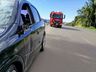 Acidente entre carro e moto deixa motociclista ferido na BR-282, em Maravilha