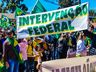 Imagens: Manifestantes pedem intervenção Federal em frente ao 14ºRCMec