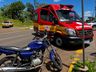 VÍDEO: Acidente entre carro e moto deixa dois feridos em SMO 