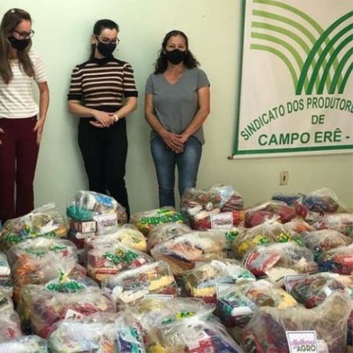 Campanha para doação de alimentos arrecada 1,3 tonelada em Campo Erê