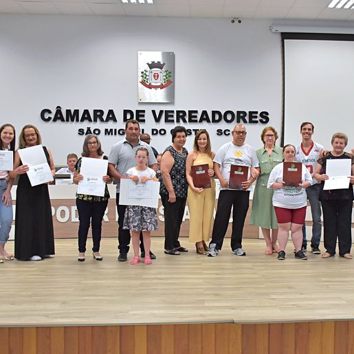 Moção de aplauso presta homenagem à Apae pelos 44 anos de atividades