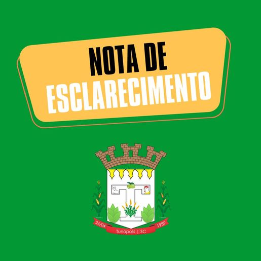 Prefeitura de Tunápolis divulga nota de esclarecimento sobre Operação "Teto de Vidro"
