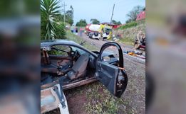 Colisão frontal deixa feridos na SC-492, em Maravilha