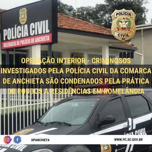 Criminosos são condenados pela prática de roubos à residências em Romelândia