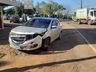 Carro e caminhão de coleta de lixo colidem na Avenida Gustavo Fetter, em Iporã do Oeste