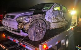 Colisão entre carros é registrada na BR-163 em São Miguel do Oeste