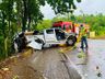 Colisão entre carros deixa feridos na SC 163, em Itapiranga