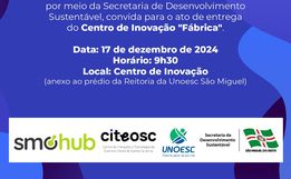 Centro de Inovação de SMO será inaugurado nesta terça-feira