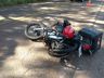 Homem sofre ferimentos em queda de motocicleta da SC 163