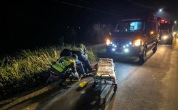 VÍDEO: queda de moto deixa homem ferido em São Miguel do Oeste