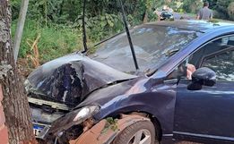 Acidente de trânsito na SC 163 envolve três veículos