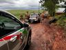 Veículo capota após fuga da Polícia Militar em São Miguel do Oeste