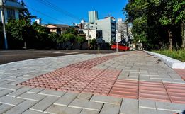 Mais de 60% das calçadas já estão construídas no centro de SMOeste