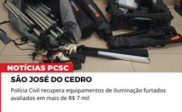 PC recupera equipamentos de iluminação furtados em SJCedro 